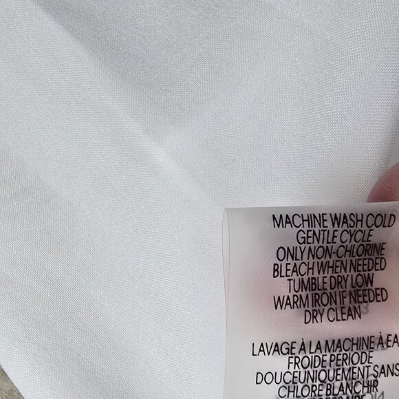 Tommy Hilfiger Ruffle Detail Blue & White Pattern Sleeveless Midi Dress Size 2 - Picture 8 of 10